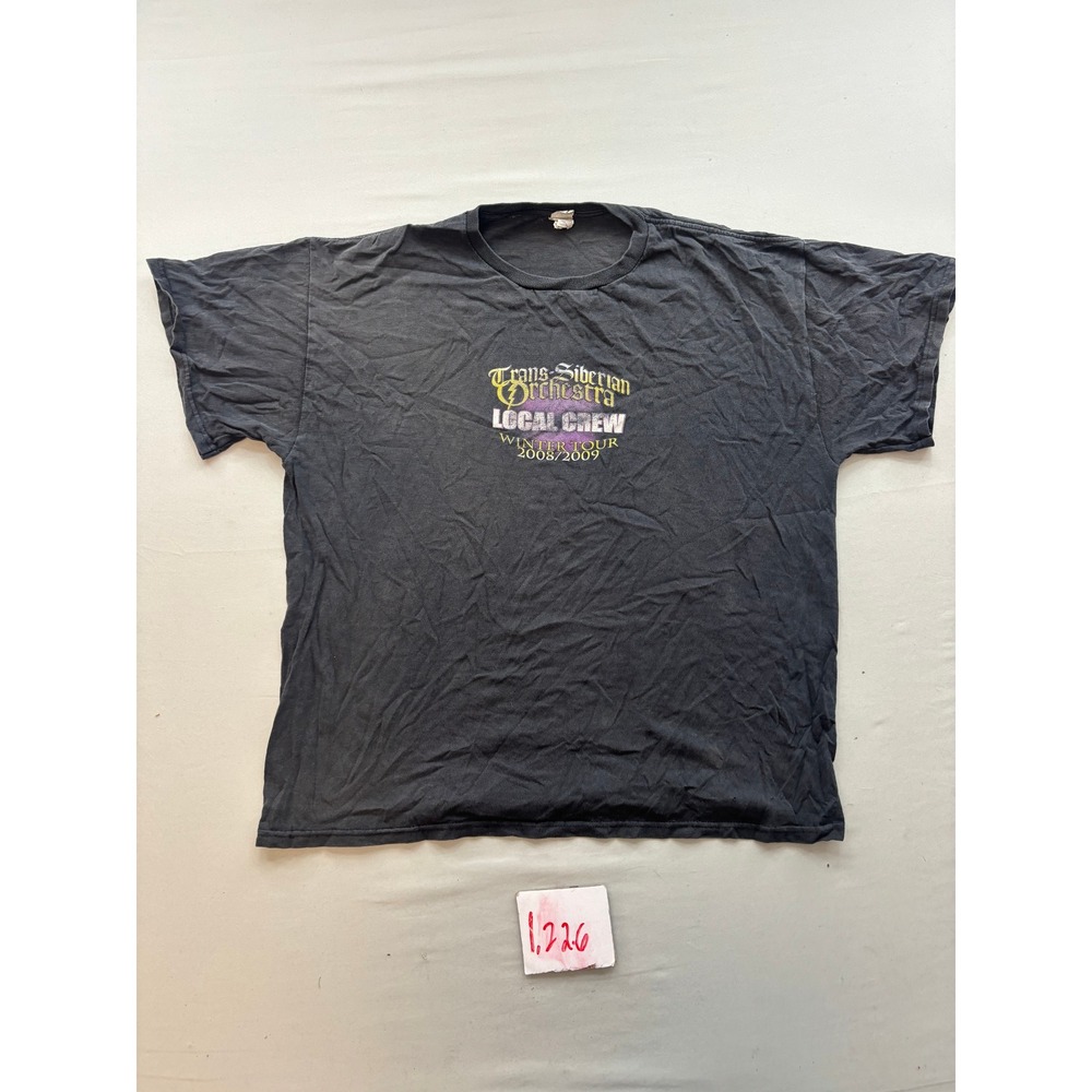 Trans-Siberian Orchestra Local Crew Winter Tour 2008 2009 Black T-Shirt Large